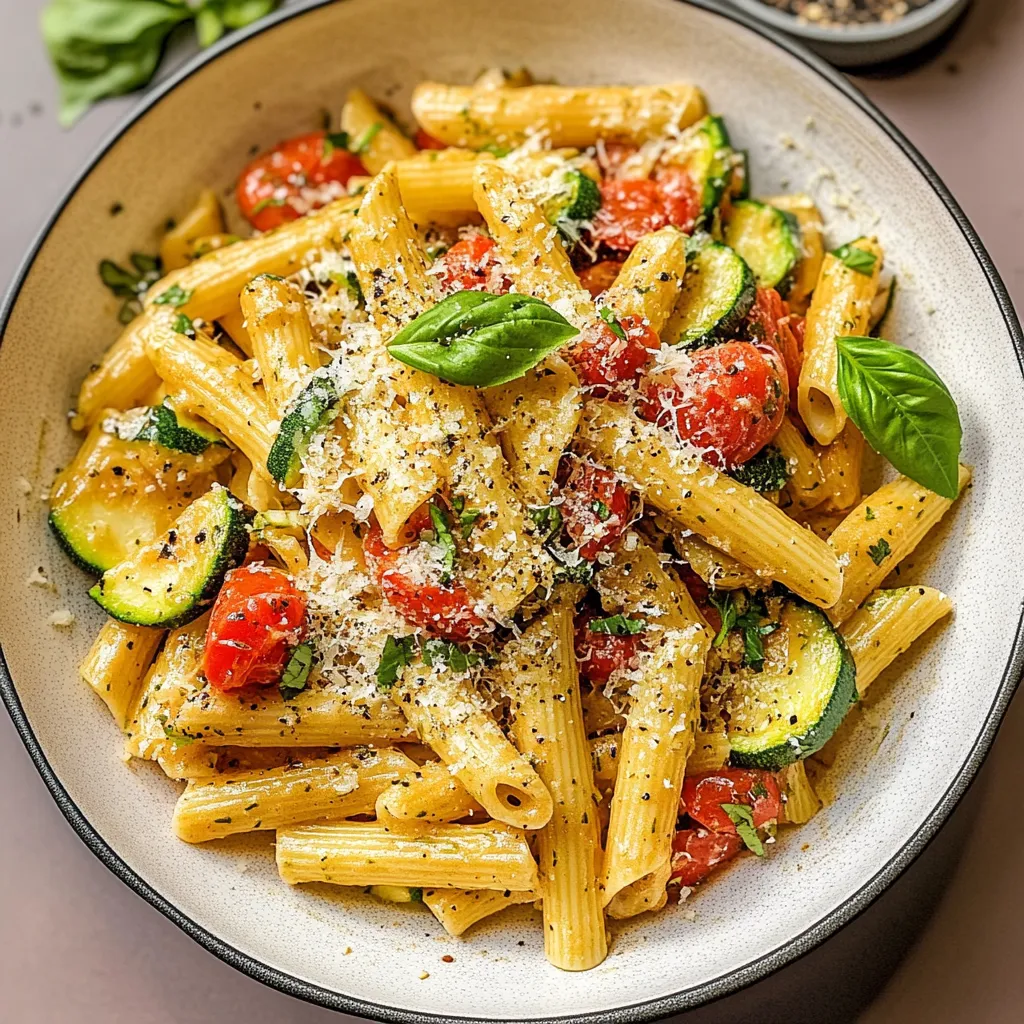 Delicious Tomato Zucchini Pasta