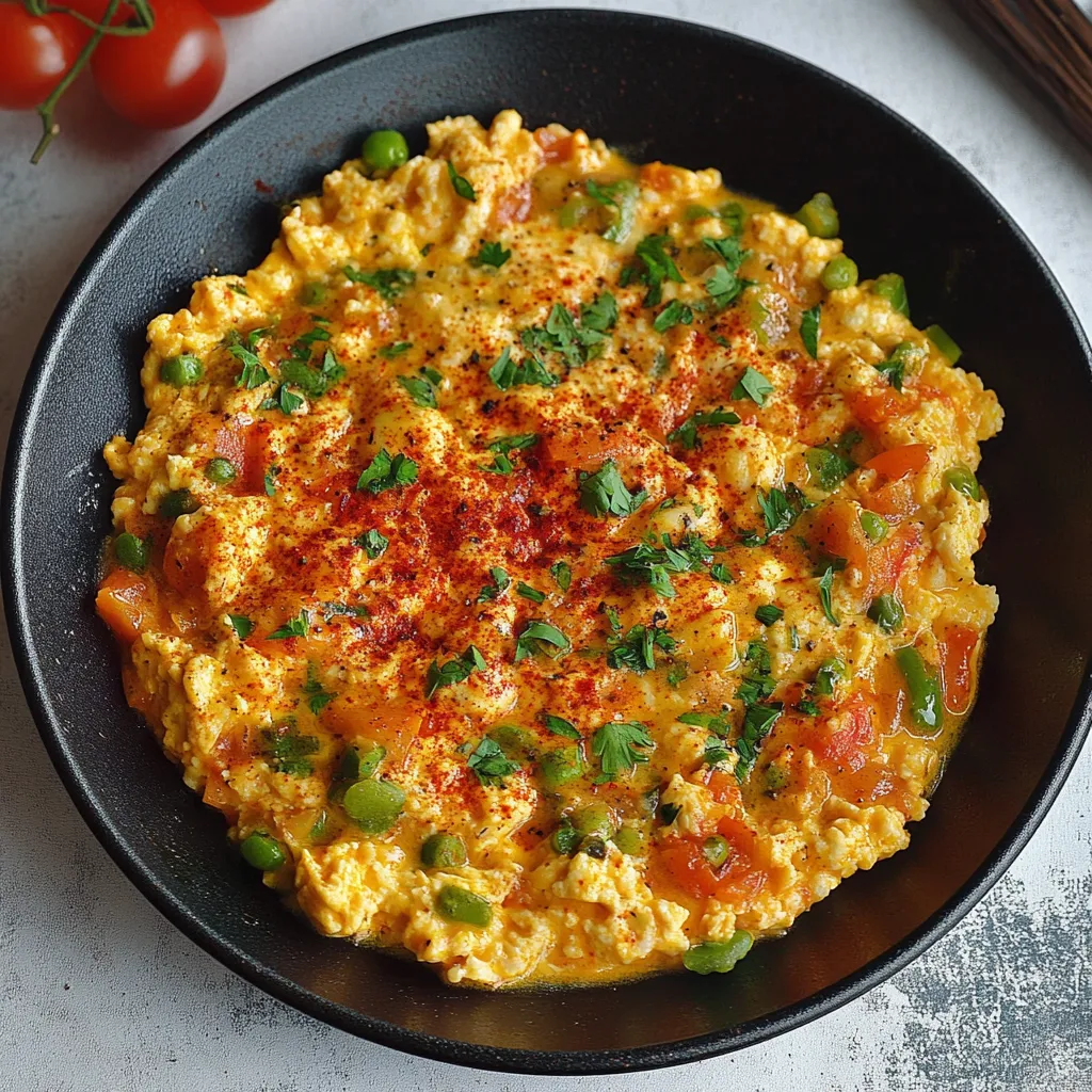 Close-up Menemen recipe