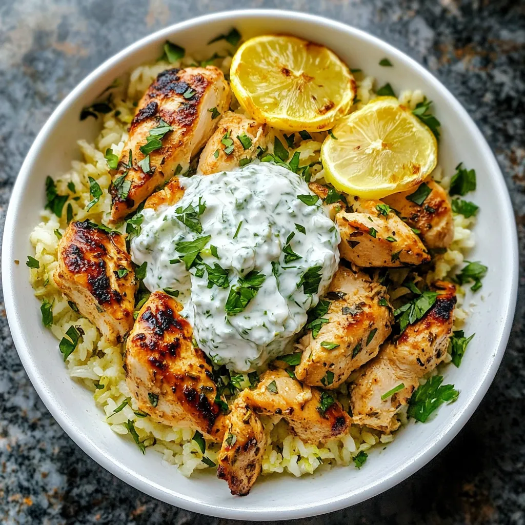 Dump-and-Bake Chicken Tzatziki with Rice