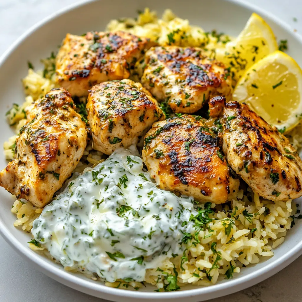 Healthy Dump-and-Bake Chicken Tzatziki with Rice