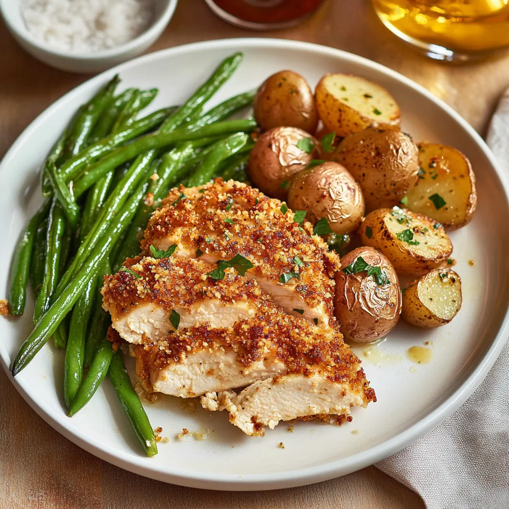 Parmesan Crusted Chicken Sheet Pan