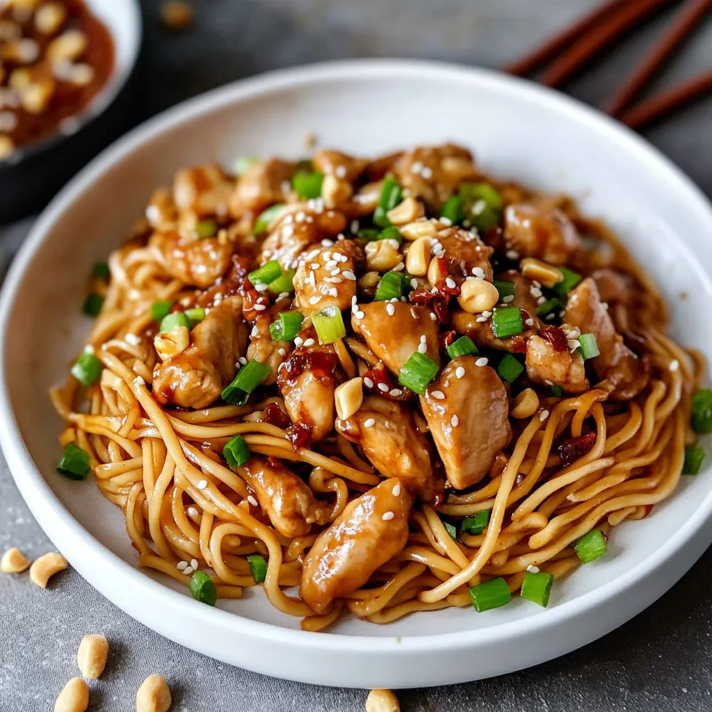 Kung Pao Chicken Noodles