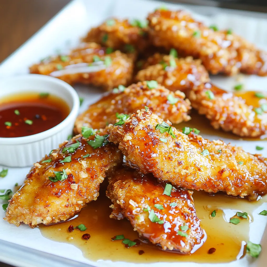 Close-up Crispy Baked Hot Honey Chicken Recipe