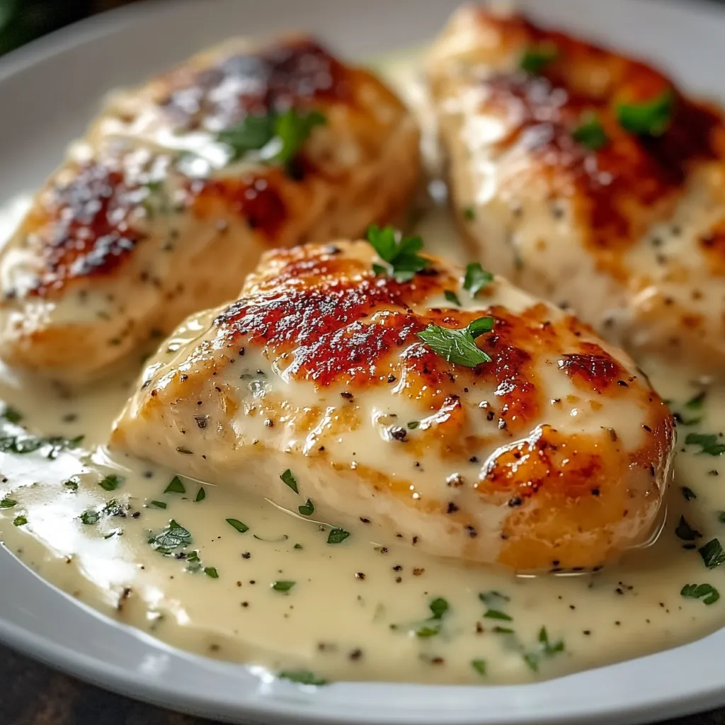 Creamy Chicken with Boursin Sauce with Garlic and Fine Herbs