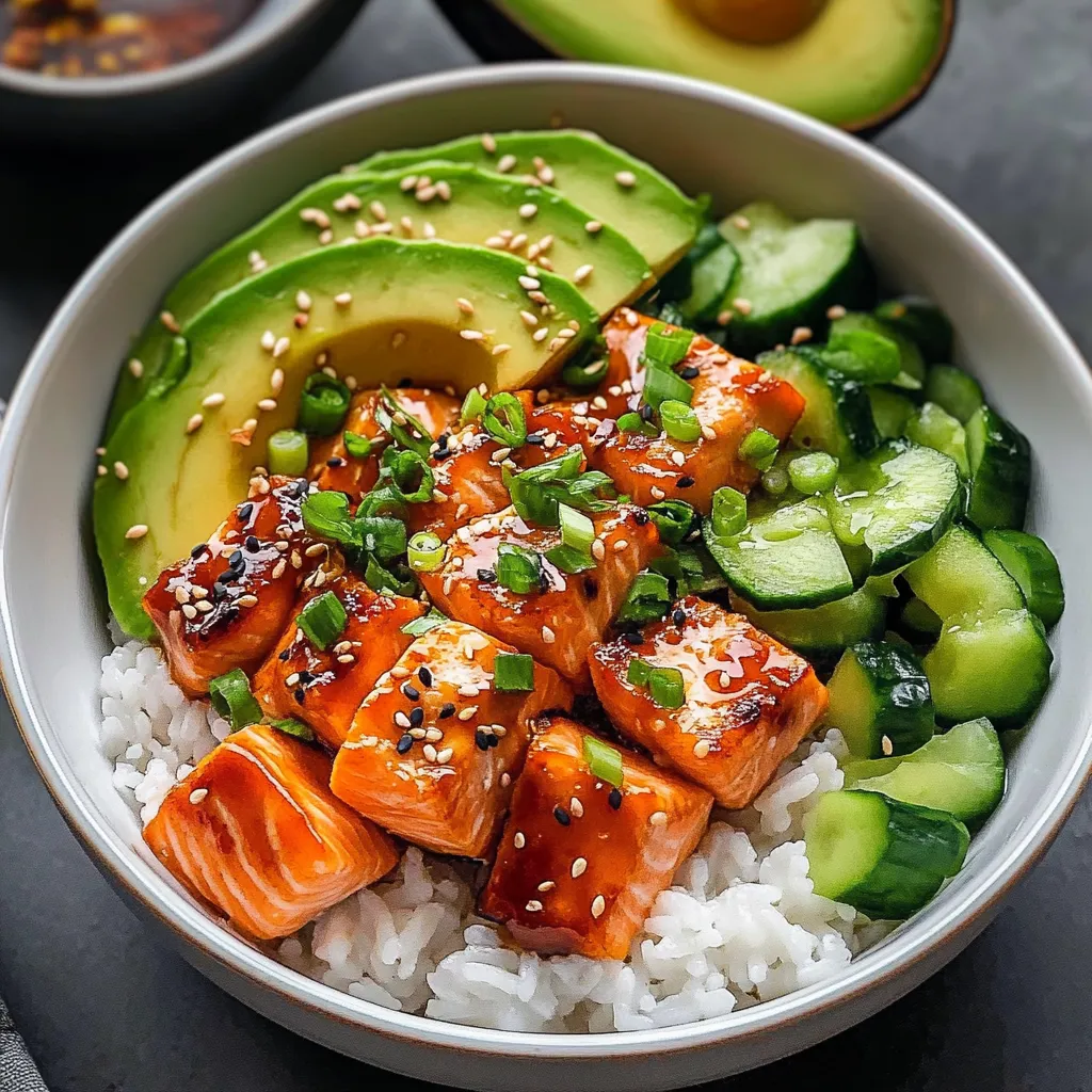 Healthy Salmon Rice Bowls