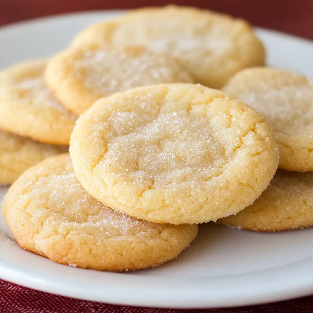 Close-up Chewy Sugar Cookies Recipe