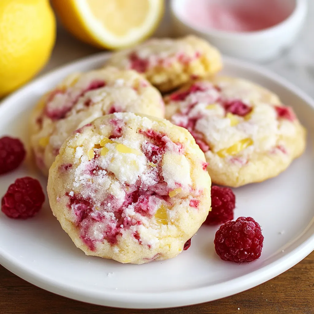 Soft Lemon Raspberry Cookies