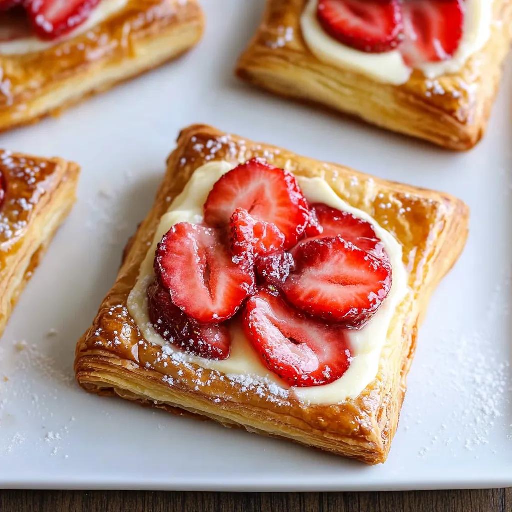 Creamy Strawberry Danish