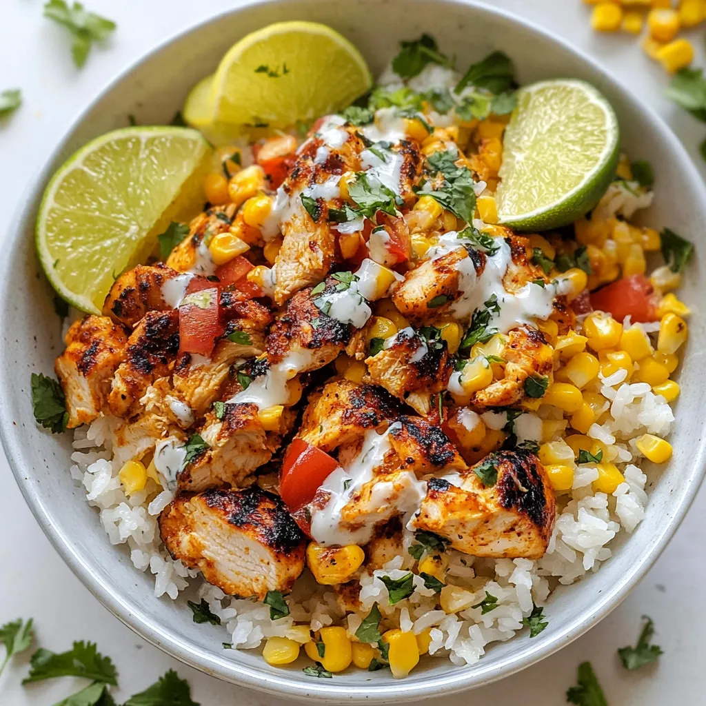 Street Corn Chicken Rice Bowl