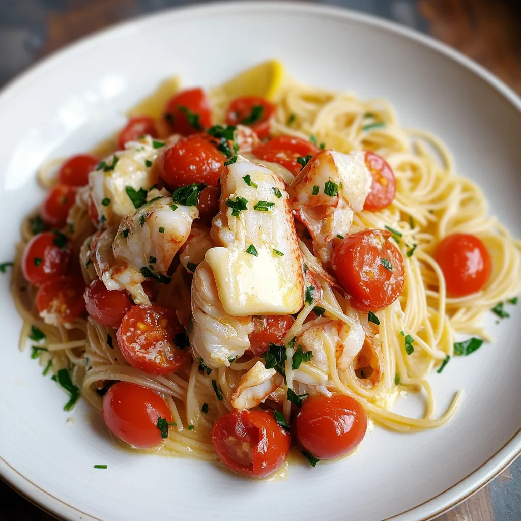 Buttered Lobster Pasta with Cherry Tomatoes