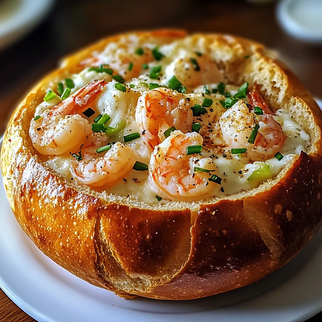 Stuffed Seafood Bread Bowl