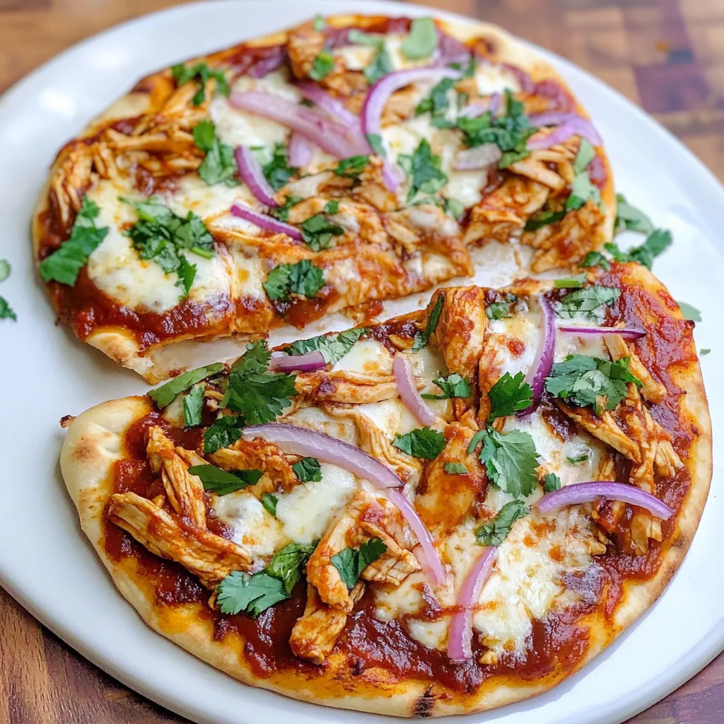 BBQ Chicken Naan Pizza