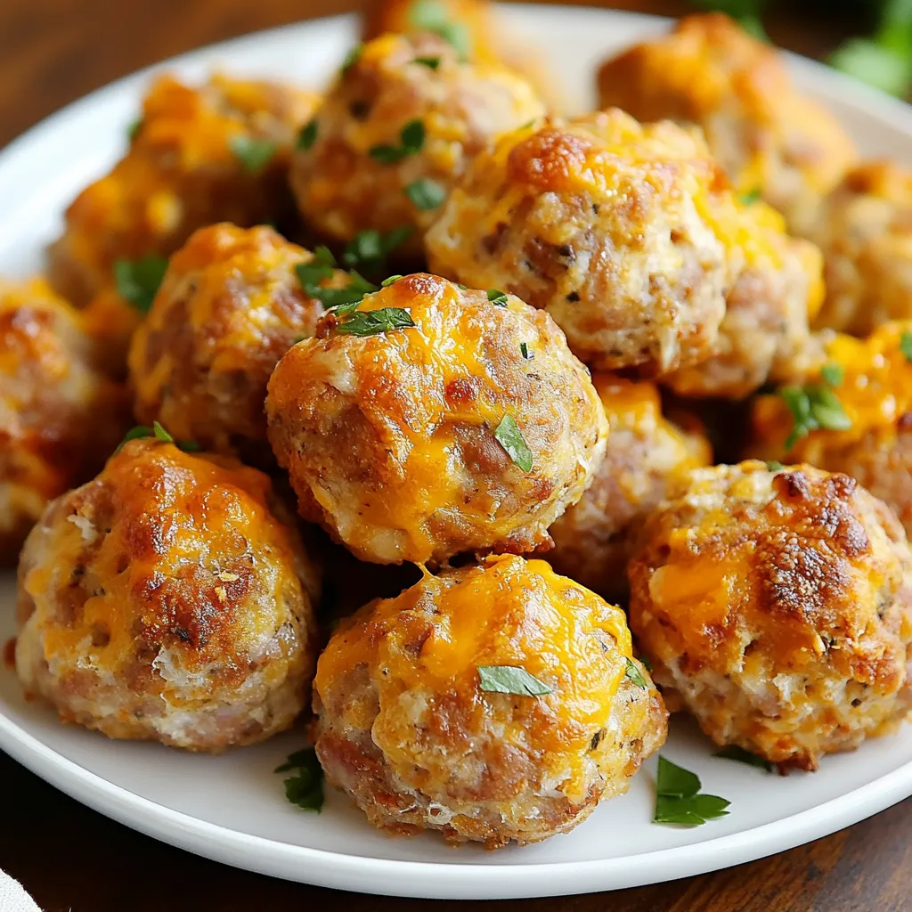 Close-up Sausage Balls Recipe