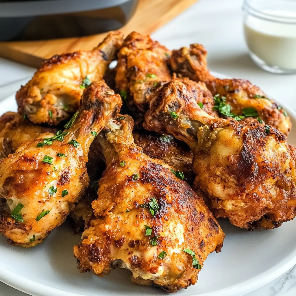 Close-up Air Fryer Fried Chicken Recipe