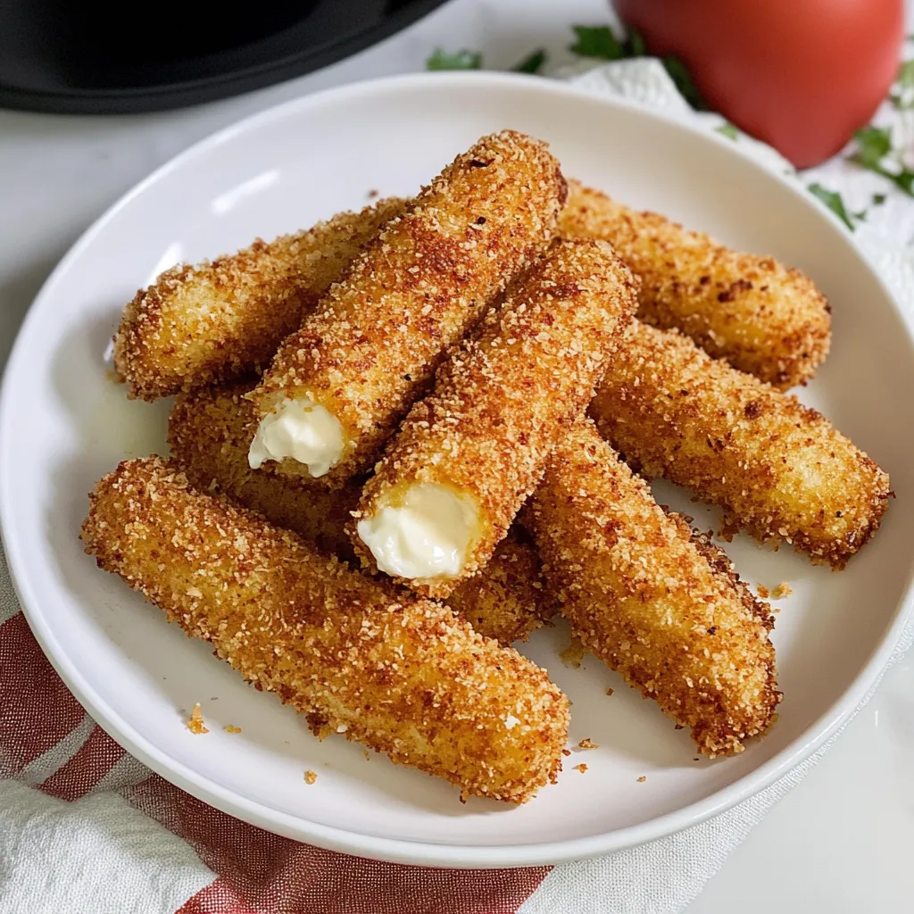 Homemade Air Fryer Mozzarella Sticks