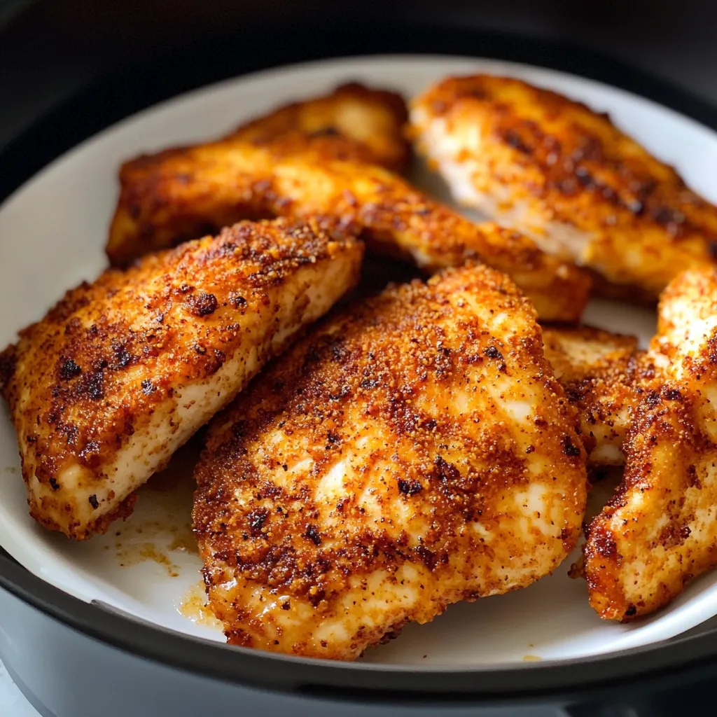 Close-up Air Fryer Chicken Breast Recipe