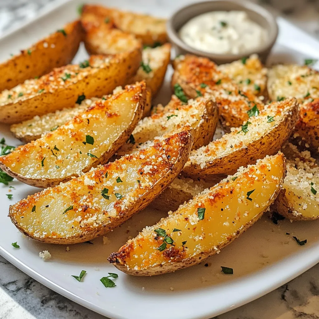 Baked Garlic Parmesan Potato Wedges