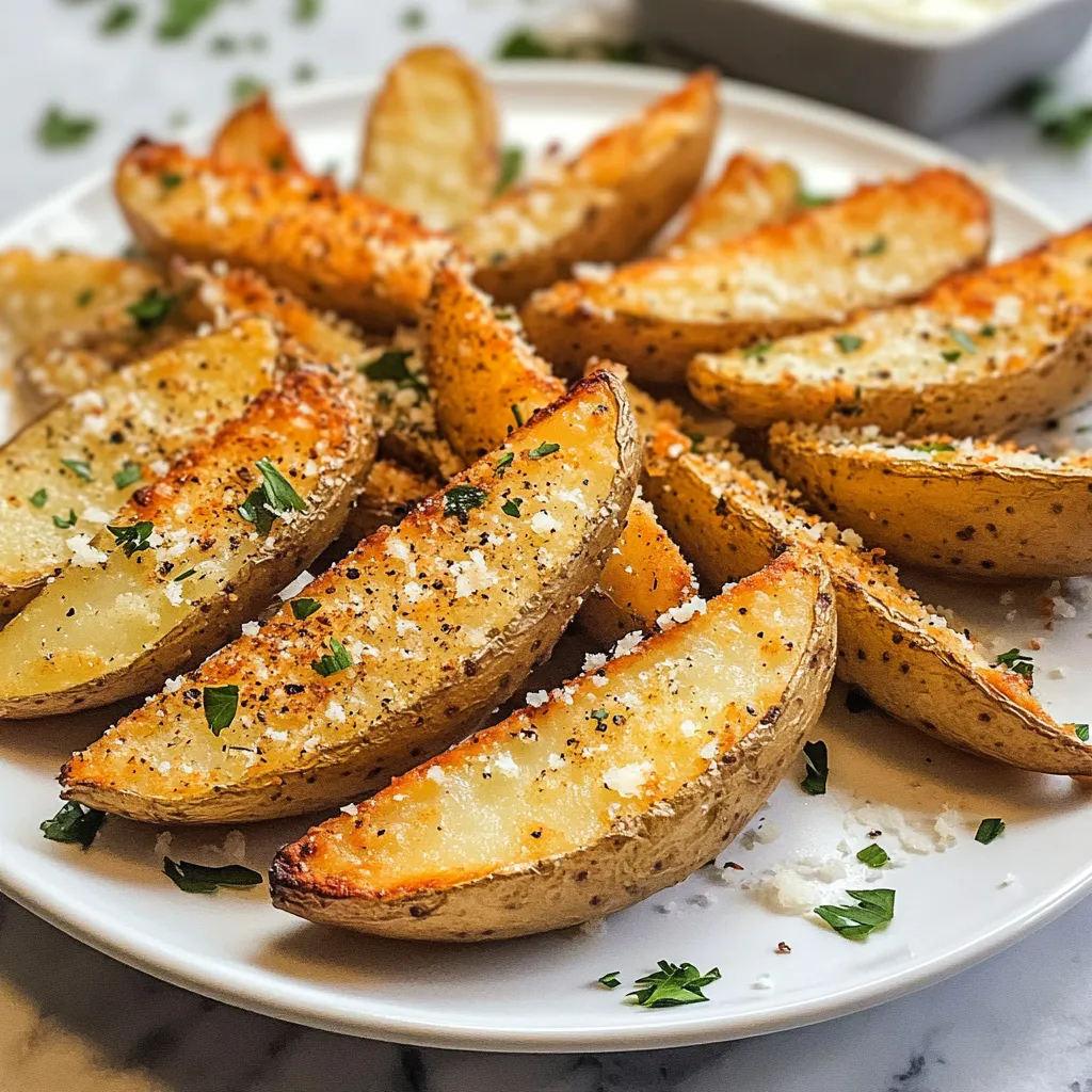 Perfect Baked Garlic Parmesan Potato Wedges