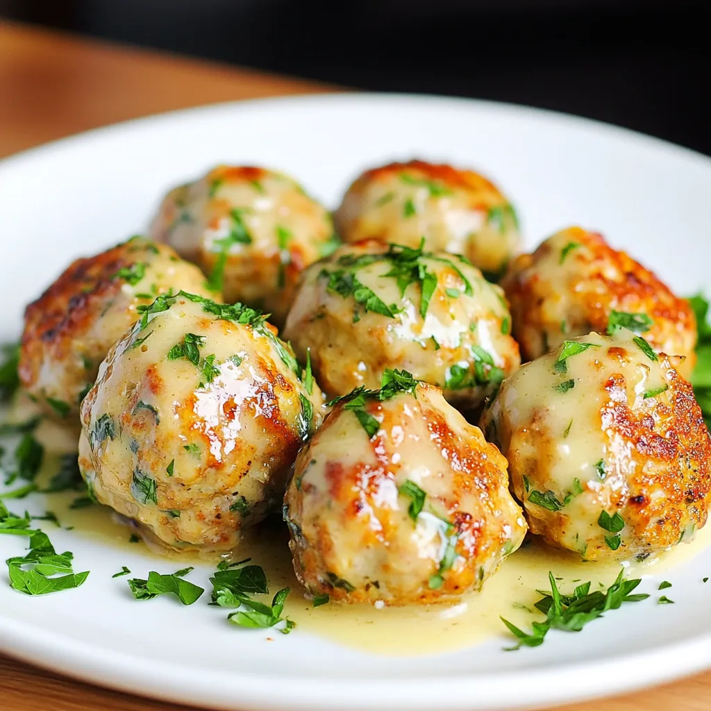 Wonderful Chicken Meatballs Recipe with Creamy Honey & Mustard Sauce