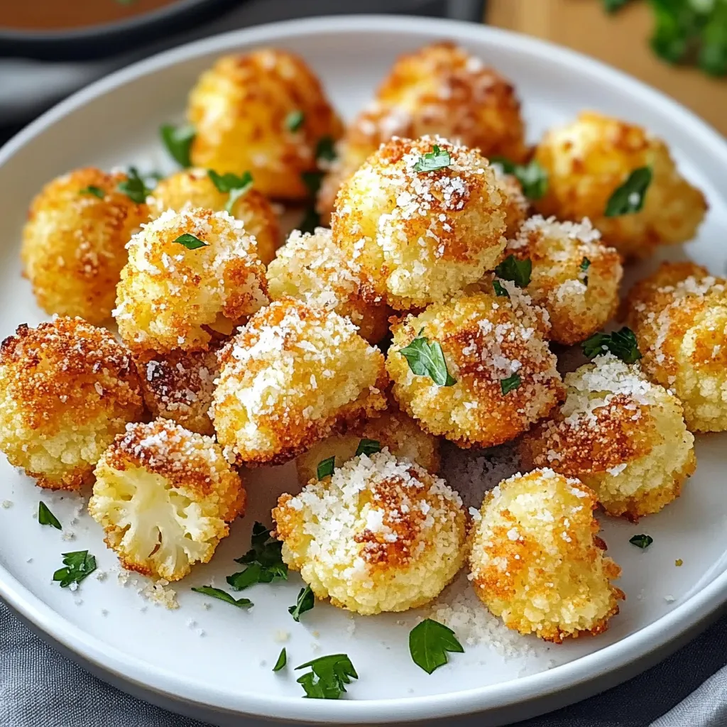 Crispy Parmesan Cauliflower Bites