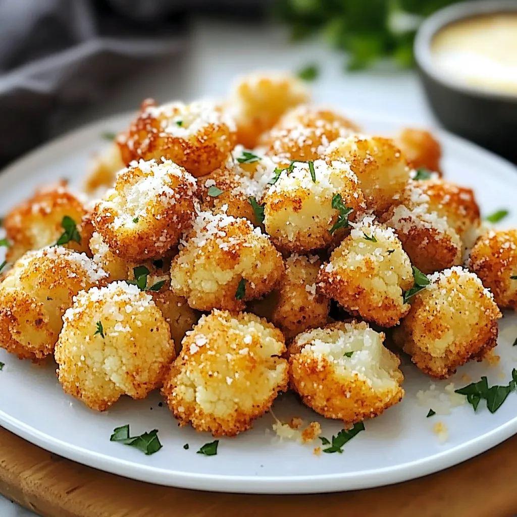 Healthy Crispy Parmesan Cauliflower Bites