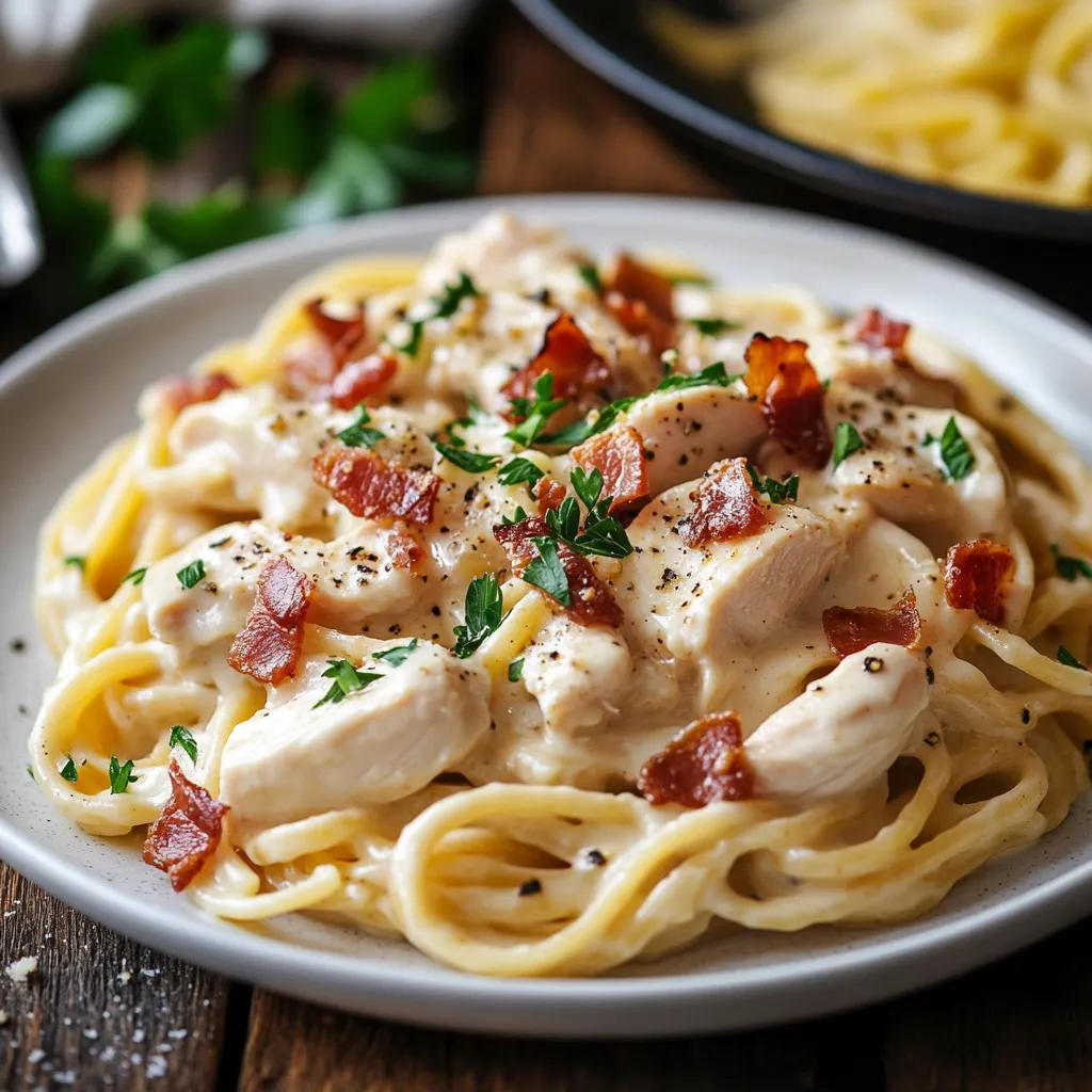 Delicious Creamy Chicken Carbonara