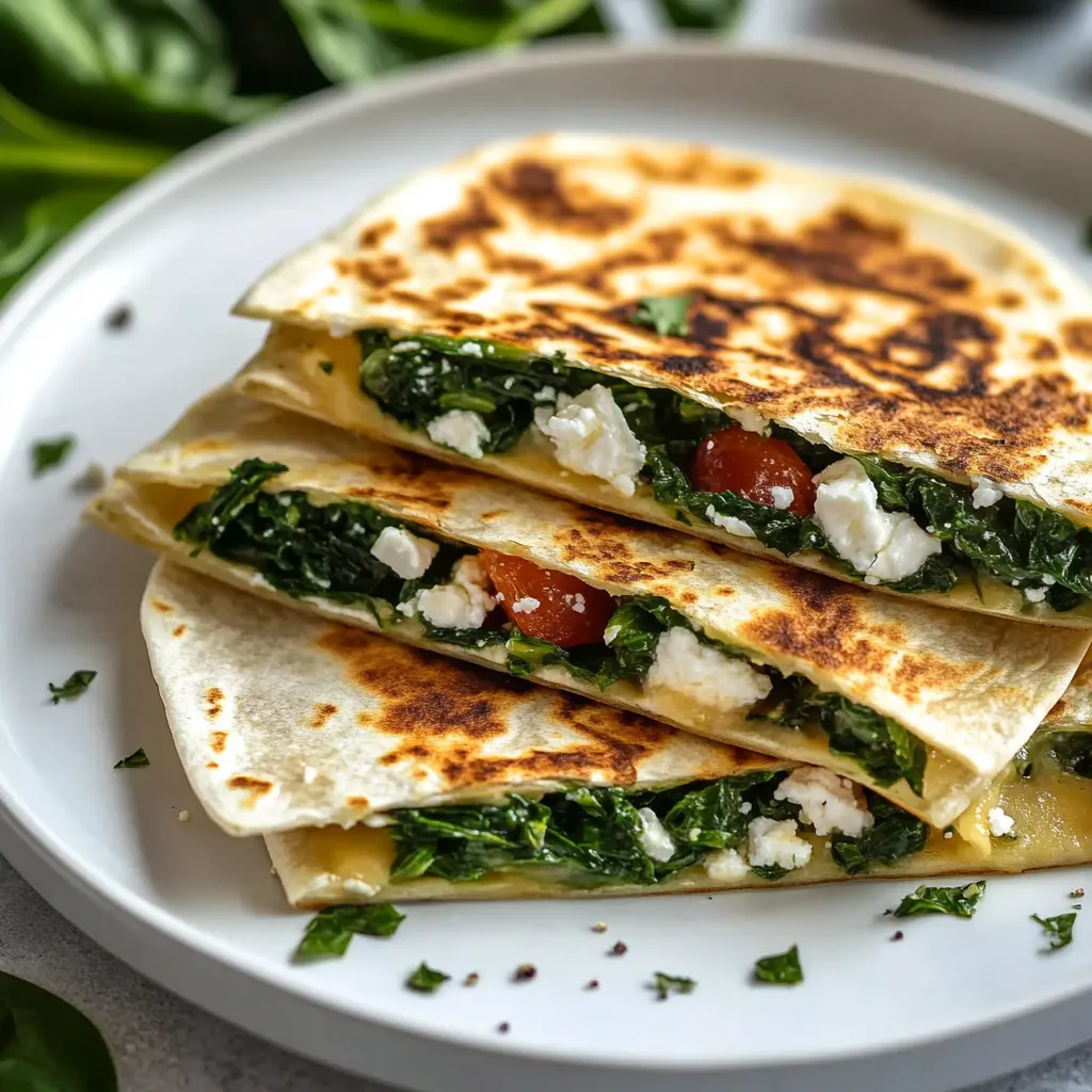 Flavors Spinach and Feta Quesadillas