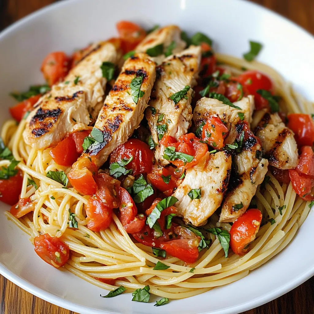 Delicious Bruschetta Chicken Pasta