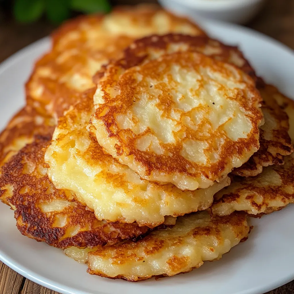 Close-up German Potato Pancakes Recipe