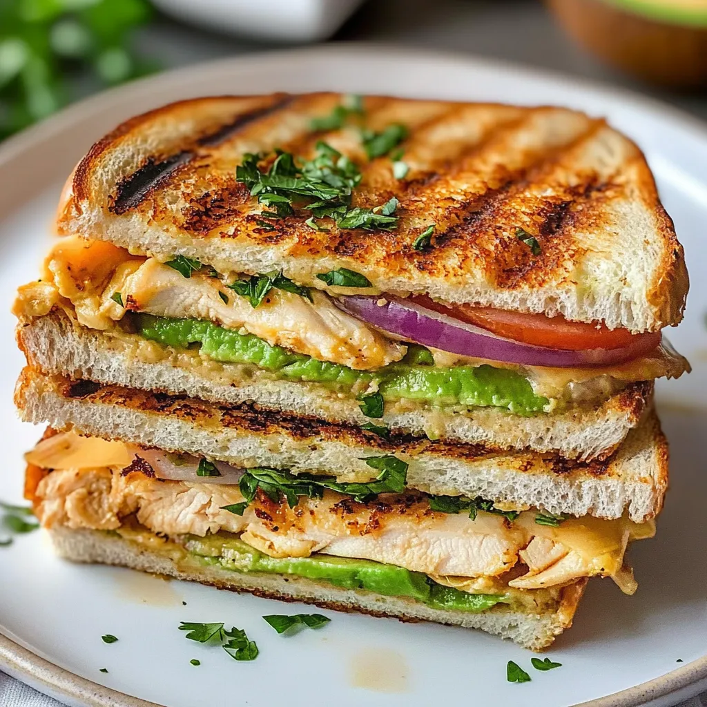 Tasty Chicken Avocado Melt Sandwich