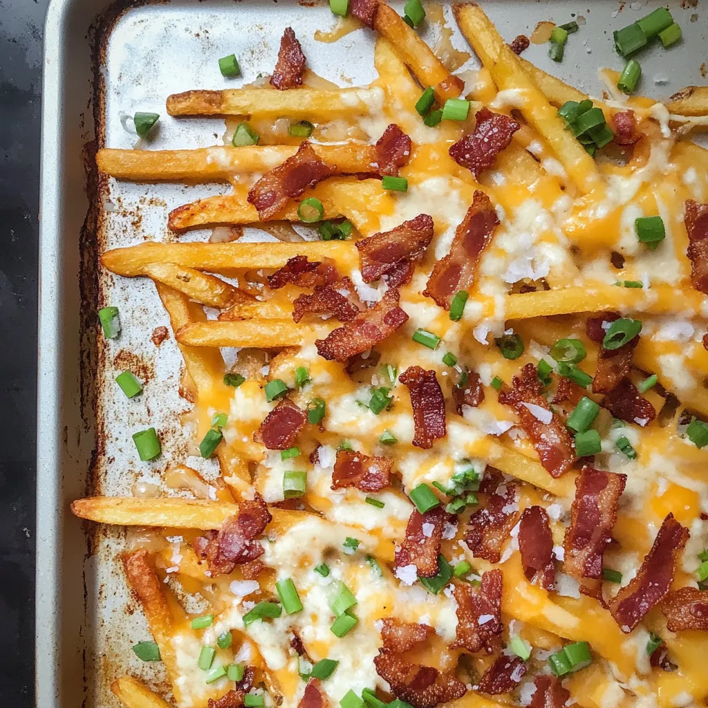 Close-up Loaded Fries Recipe