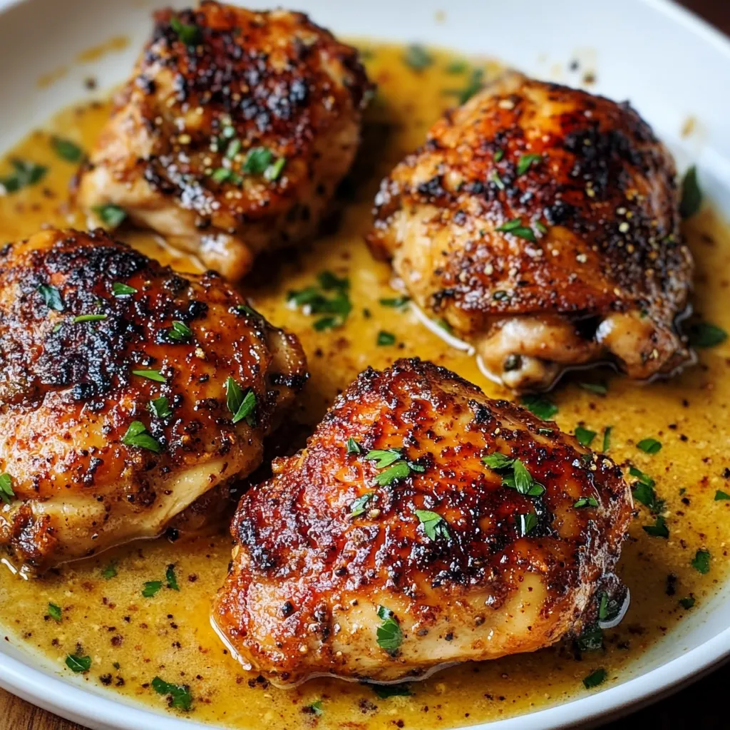 Close-up Bobby Flay Chicken Thigh Recipe