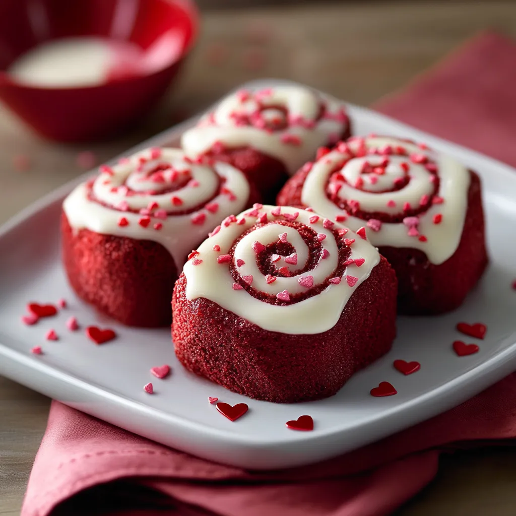 Red Velvet Valentine’s Day Cinnamon Rolls