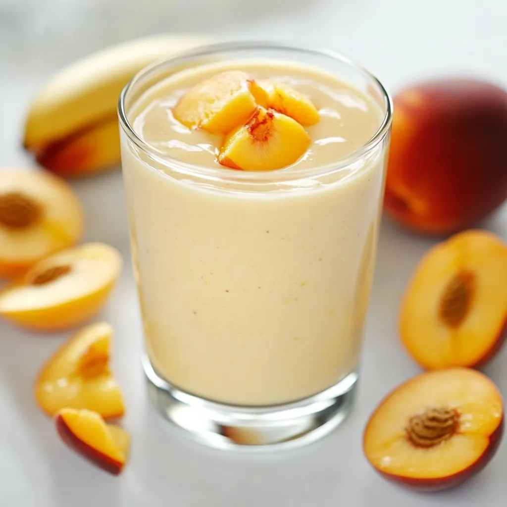 Sweetened  Banana Peach Smoothie