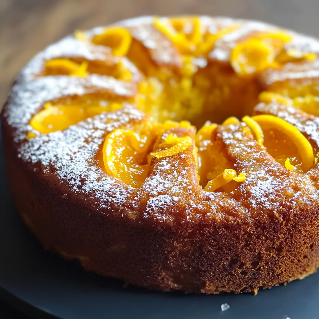 Close-up Sicilian Orange Cake Recipe