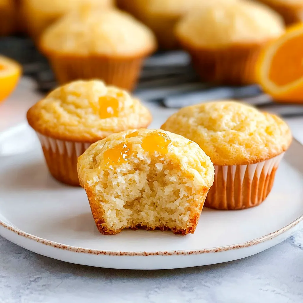 Close-up Orange Muffins Recipe