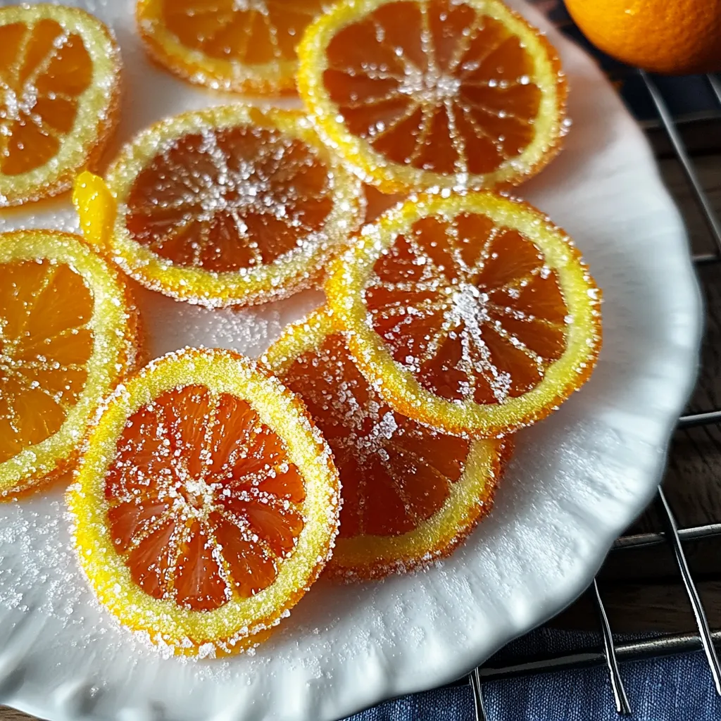 Close-up Candied Orange Slices Recipe