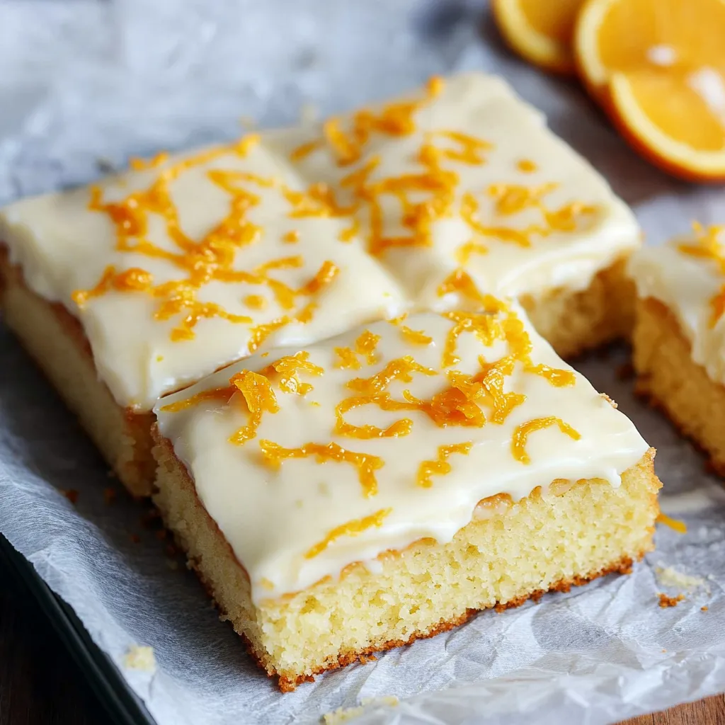 Orange Drizzle Traybake Cake