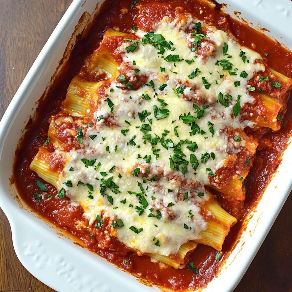 Delicious Cheese Stuffed Manicotti