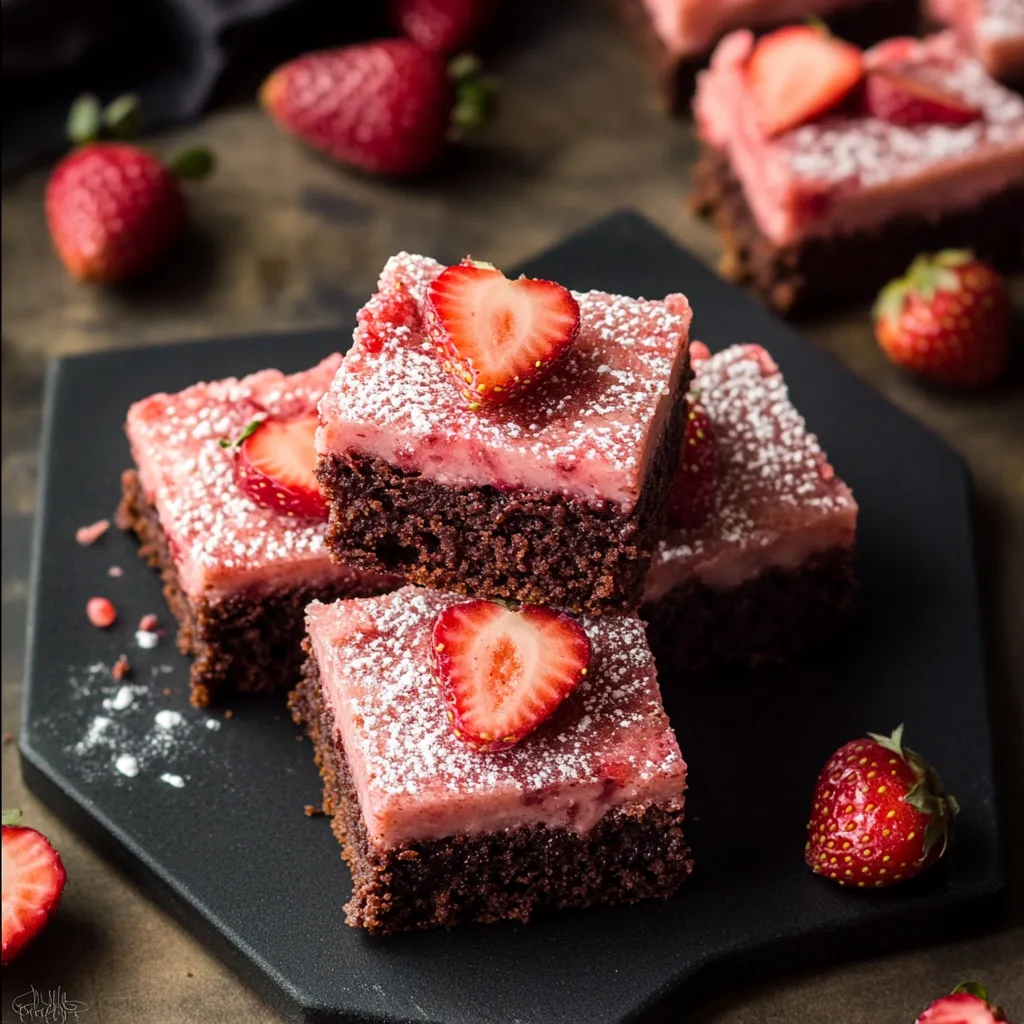 Flavor Strawberry Brownies