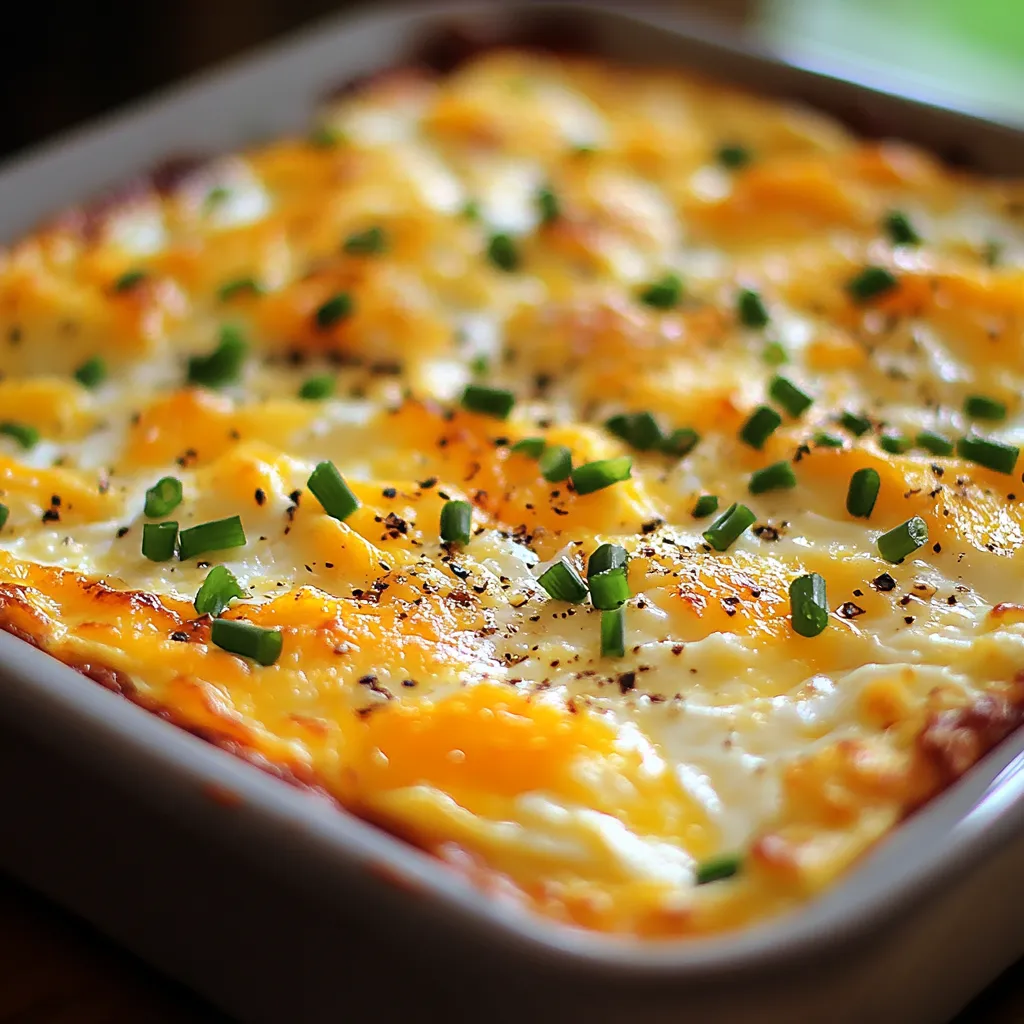 Close-up Baked Cottage Cheese Eggs Recipe