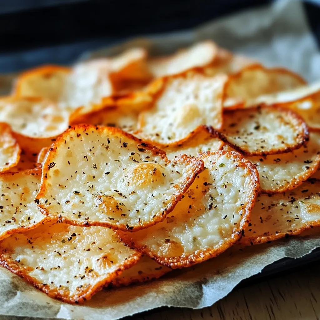 Close-up Cottage Cheese Chips Recipe