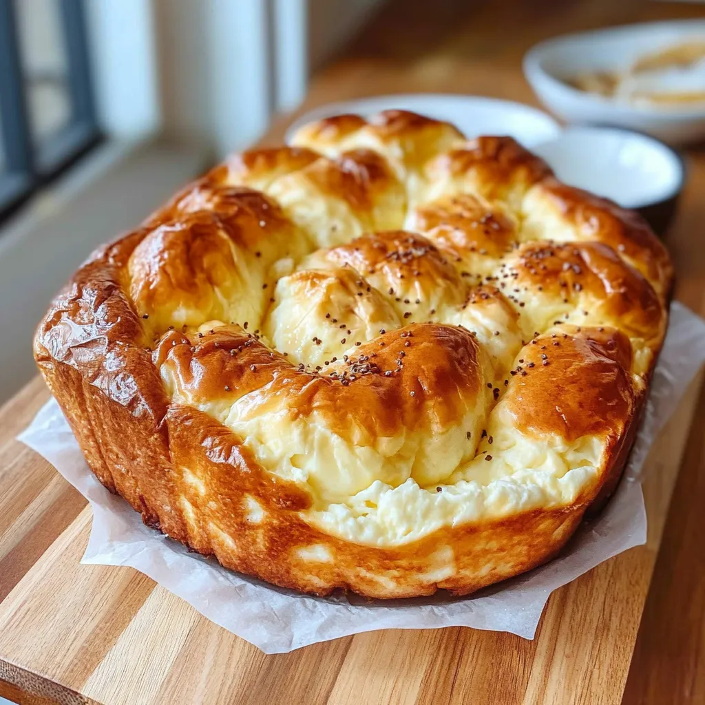 Close-up Fluffy Keto Cottage Cheese Cloud Bread Recipe