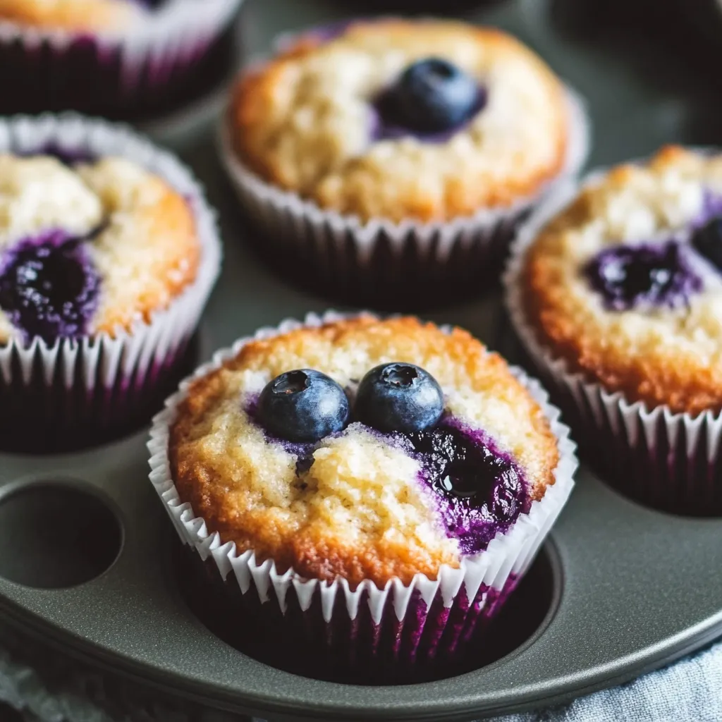 Fluffy Blueberry Cottage Cheese Muffins