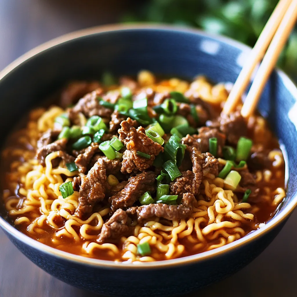 Delicious Slow Cooker Beef Ramen Noodles