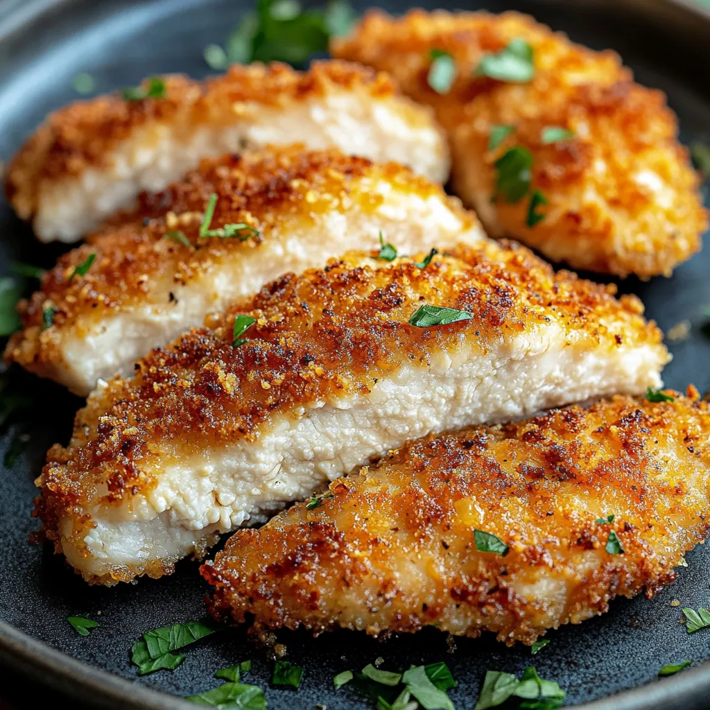 Crunchy Air Fryer Parmesan Crusted Chicken