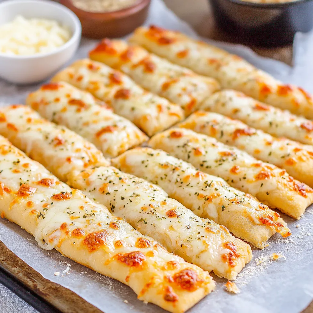 Homemade Cheesy Breadsticks