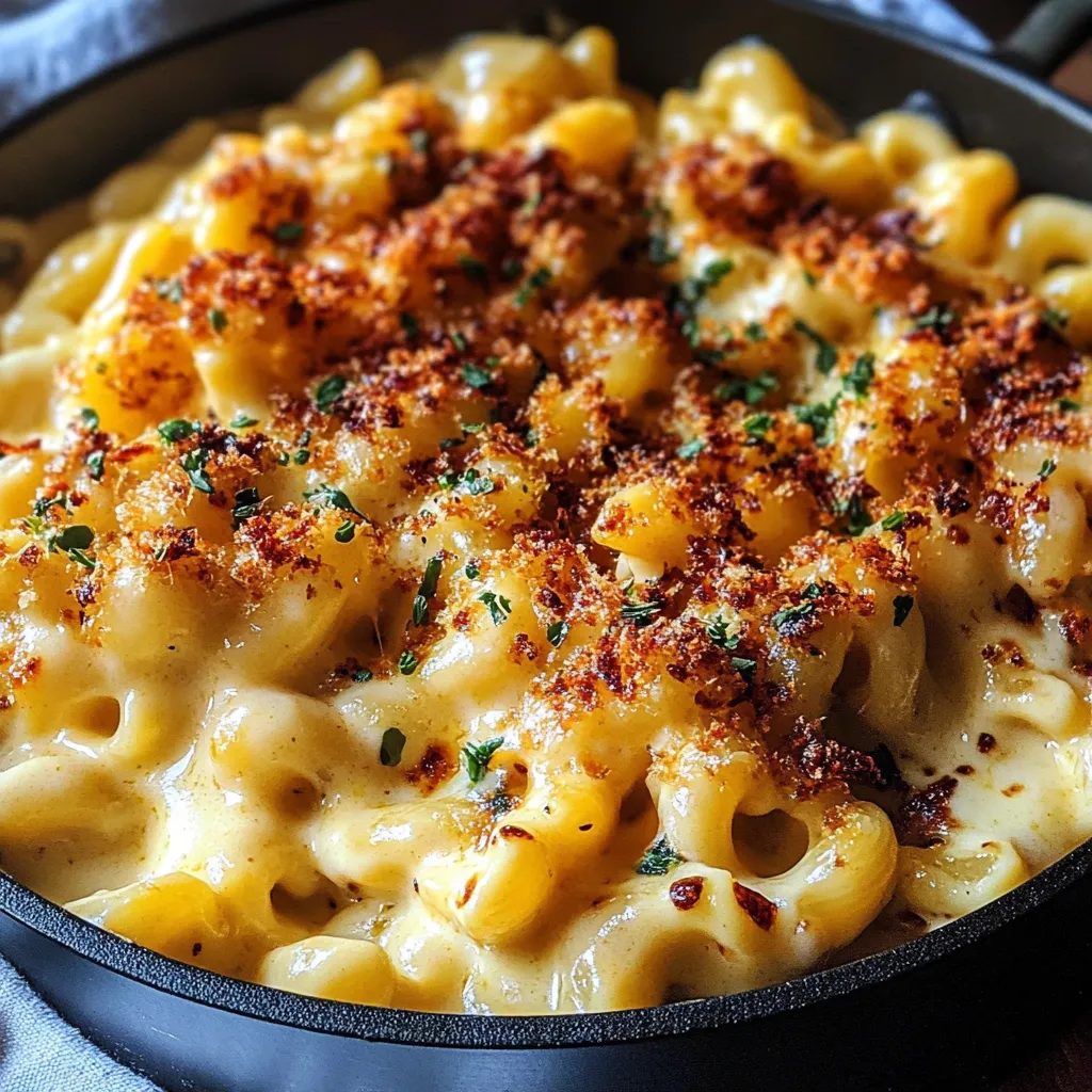 Close-up One Pot Creamy Mac and Cheese Recipe