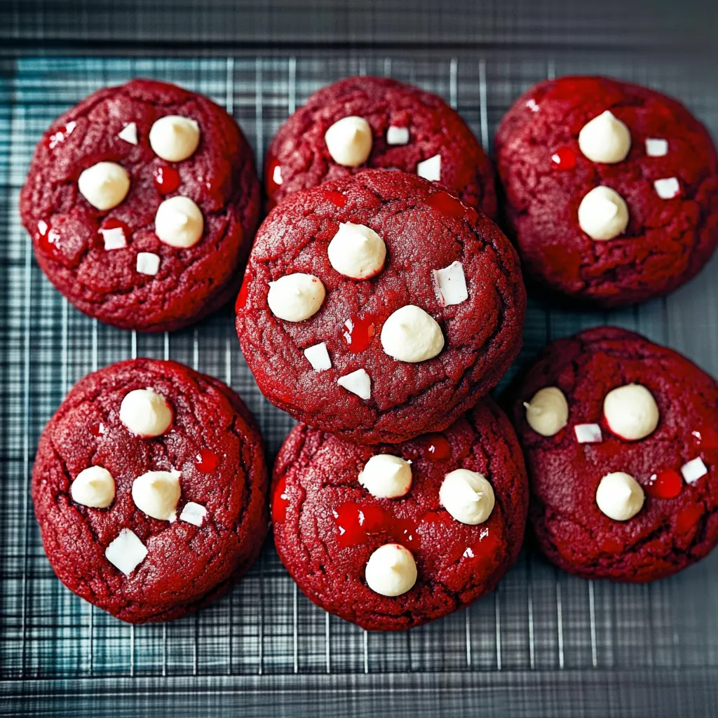 Creamy Cheesecake Stuffed Red Velvet Cookies