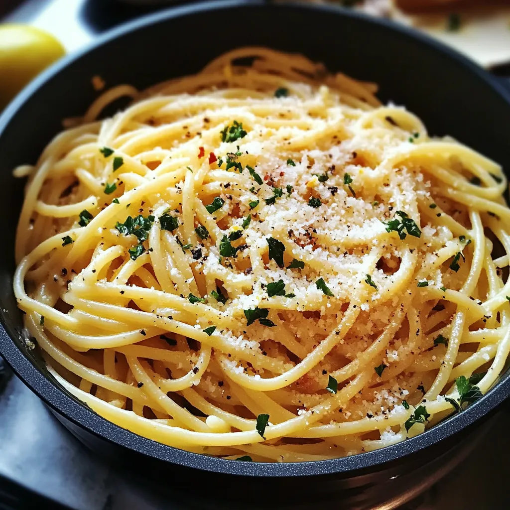 One Pot Lemon Garlic Parmesan Pasta